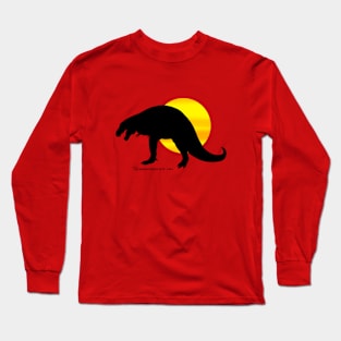Tyrannosaurus Rex Silhouette with Sun Long Sleeve T-Shirt